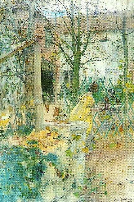 Carl Larsson moter oil painting image